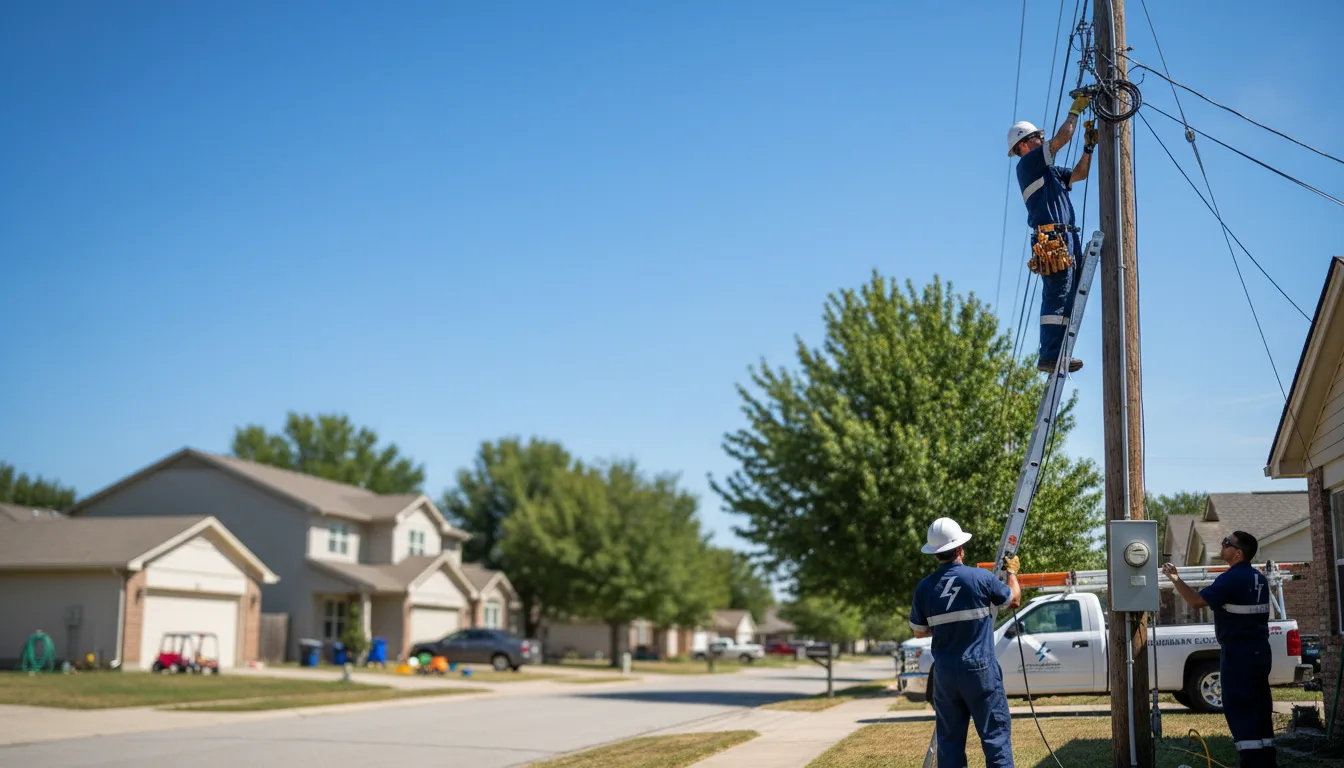 Residential electrician providing installation services in West York, IL